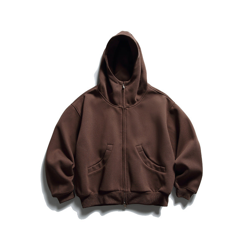 Unisex Oversize Zip-Hoodie mit hohem Kragen und Kängurutaschen Echo Archiv