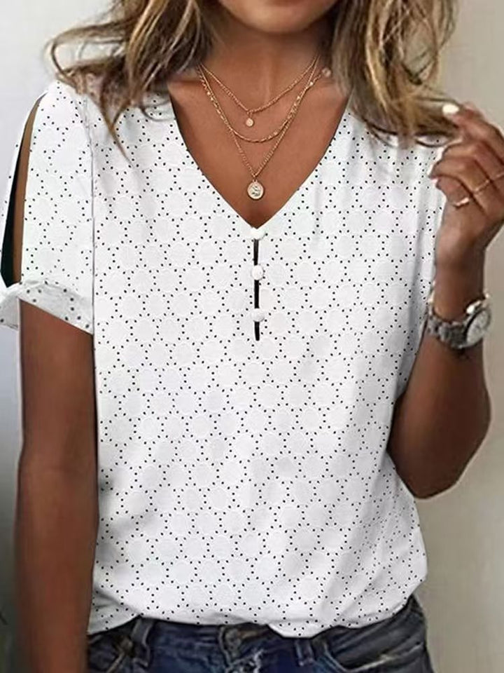 Damen Glitzernde V-Pullover Bluse Echo Archiv