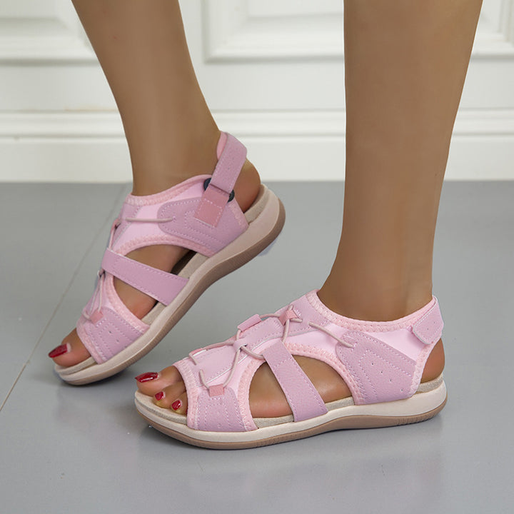 Damen Sportive Komfort-Sandalette mit gepolstertem Fußbett und Klett-Fersenriemen – Sorelia