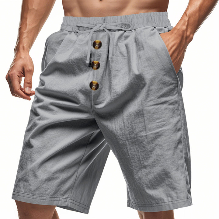 Herren lässige Shorts mit Knopfdetails und elastischem Bund Echoarchiv