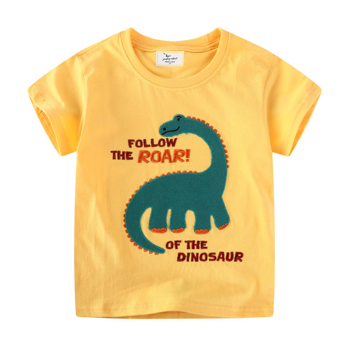 Jungen T-Shirt mit kreativen Dinosaurier-Applikationen Echo Archiv