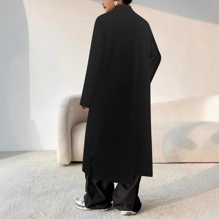 Damen Longline-Mantel mit Hemdkragen und Oversize-Silhouette Echoarchiv