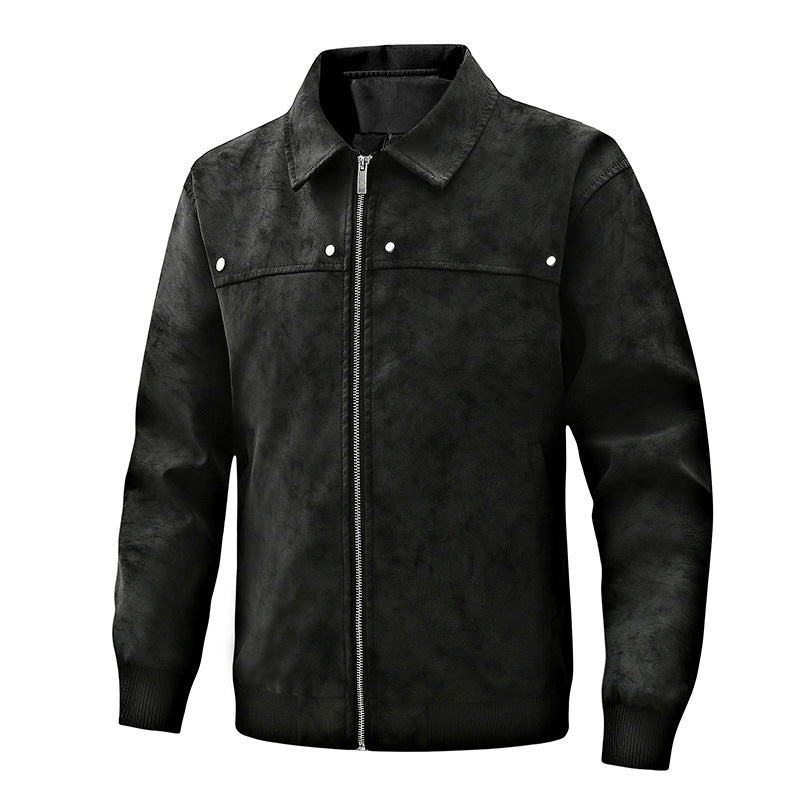 Herren gesteppte Freizeitjacke aus weichem Kunstleder Echoarchiv