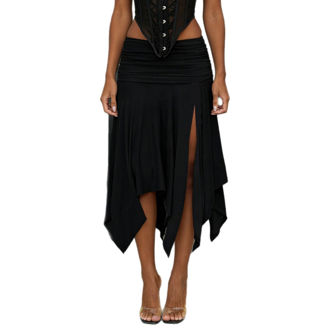 Damen asymmetrischer Wickelrock mit Raffung Echo Archiv