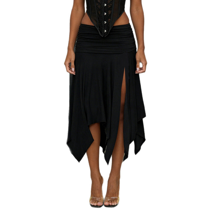 Damen asymmetrischer Wickelrock mit Raffung Echo Archiv