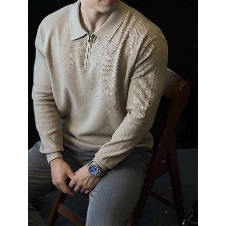 Herren Modischer Strickpullover mit Halbreißverschluss Echo Archiv