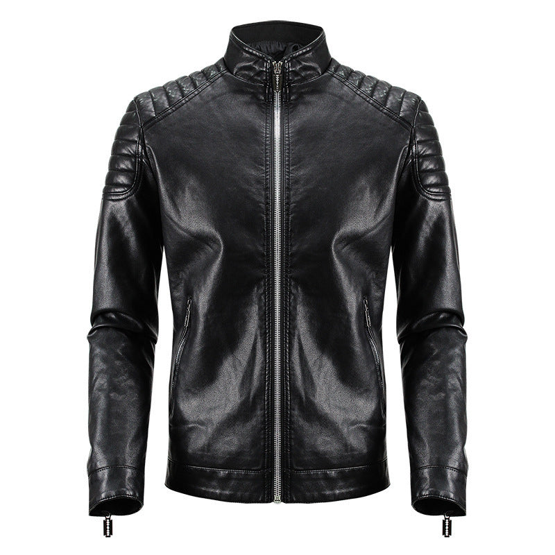 Herren Modische Kunstlederjacke mit strukturiertem Design Echo Archiv