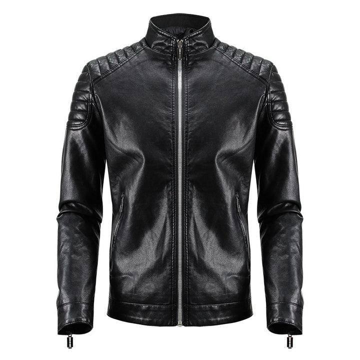 Herren Modische Kunstlederjacke mit strukturiertem Design Echo Archiv
