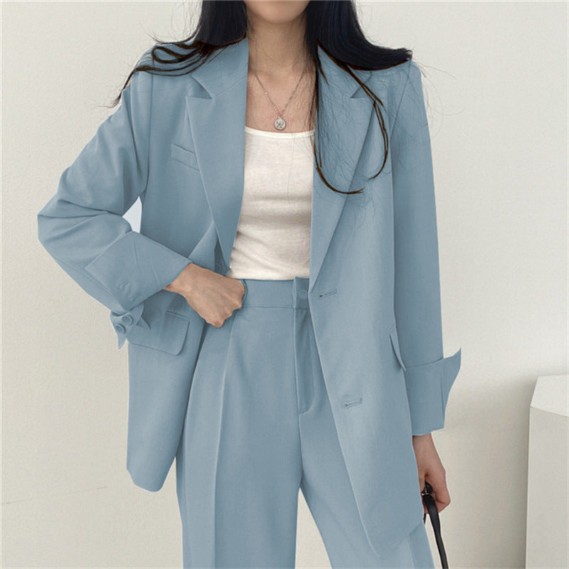 Damen elegantes Blazer-Set mit weitem Schnitt Echoarchiv