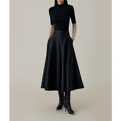 Damen Eleganter und fließender Midi-Rock Echoarchiv