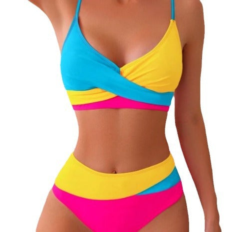 Damen Bikini-Set mit modischem Wickeldesign und hohem Taillenslip Echo Archiv