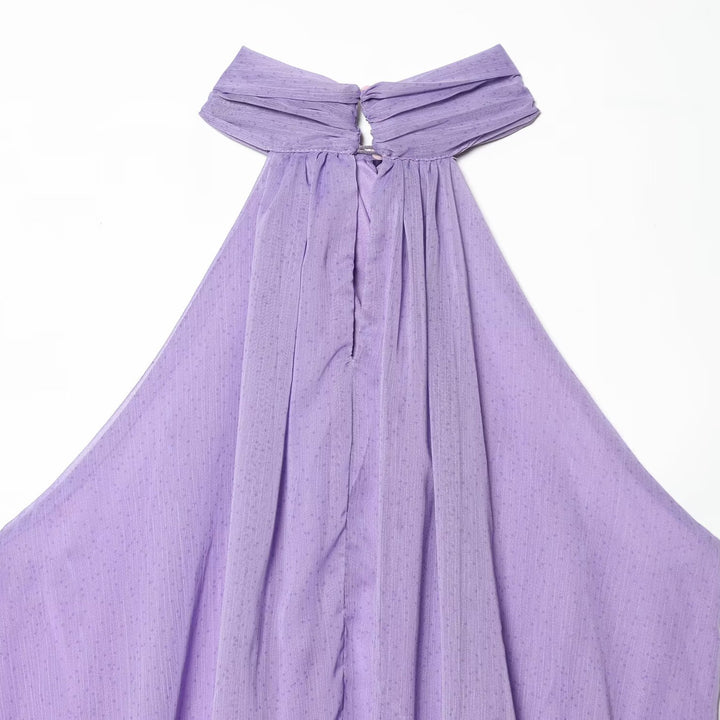 Damen Haltertop mit eleganter Drapierung und hochwertigen Stoffen Echo Archiv