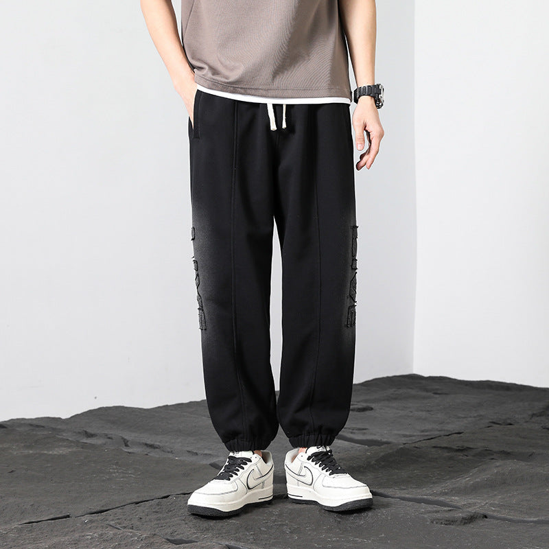 Herren Oversized Jogger-Sweatpants aus Baumwollmix mit Kordelzug und elastischen Bündchen Echo Archiv