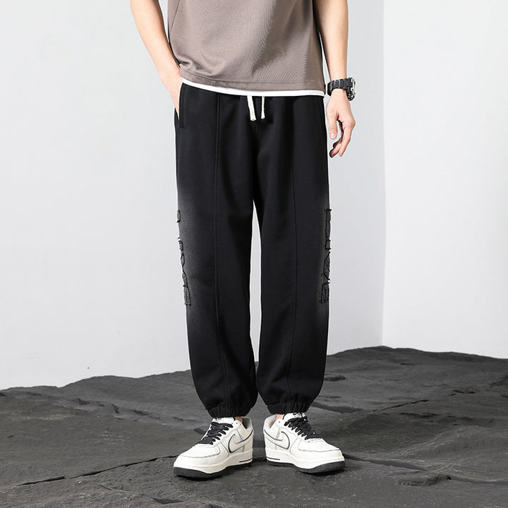 Herren Oversized Jogger-Sweatpants aus Baumwollmix mit Kordelzug und elastischen Bündchen Echo Archiv