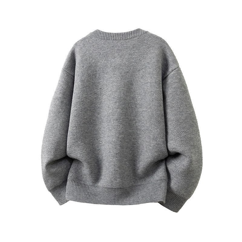 Damen Oversize-Strickjacke mit rundem Ausschnitt und kontrastknöpfen Echo Archiv