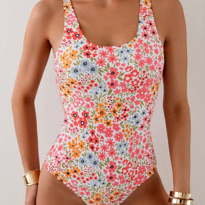 Damen Einteiler Badeanzug mit floralem Muster Echo Archiv