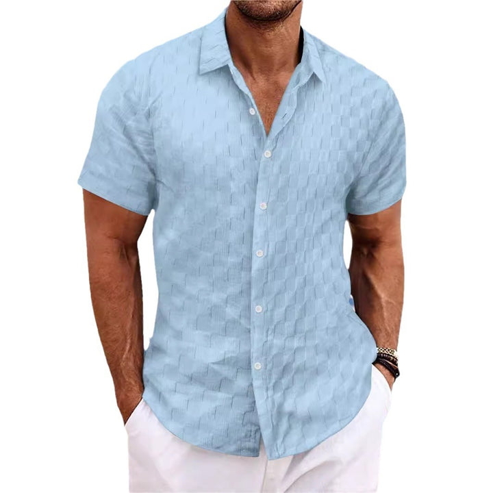 Herren modisches Sommerhemd mit strukturiertem Design Echoarchiv