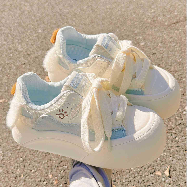 Damen Sneaker mit plüschiger Fütterung und flexiblen Schnürsenkeln Echo Archiv
