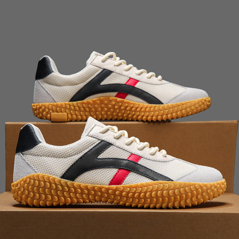 Unisex nan retro-urbaner Mesh-Sneaker mit profilierter Gummilaufsohle und Veloursleder-Zehenkappe Echo Archiv