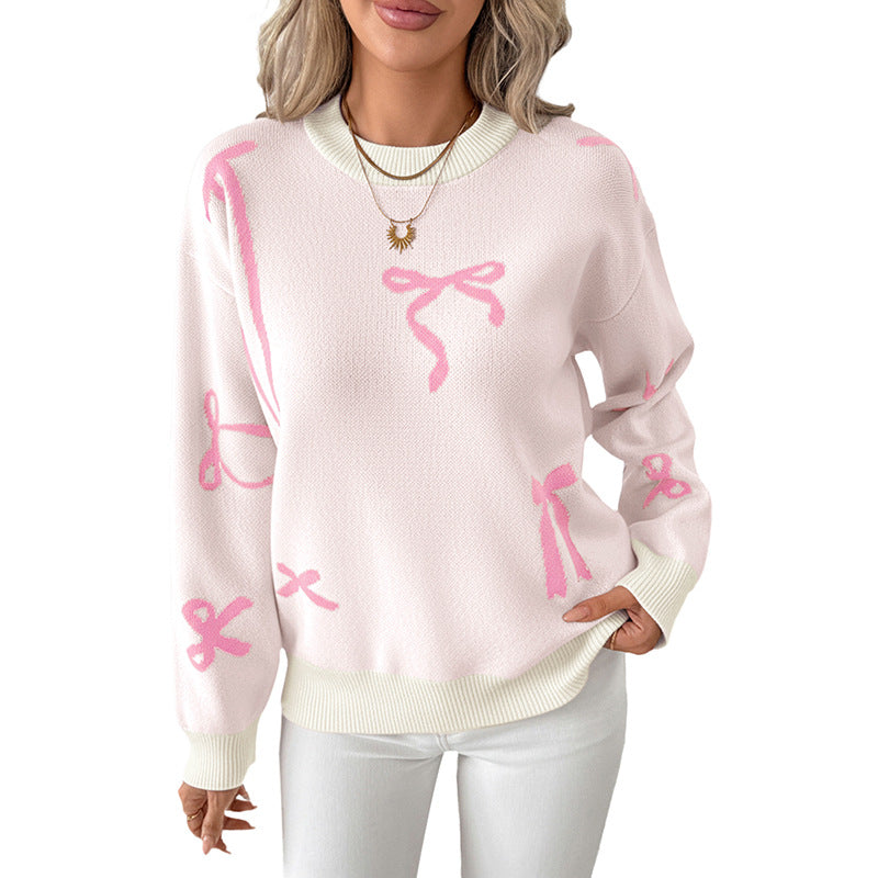 Damen Modischer Pullover mit verspielten Schleifen-Design Echo Archiv
