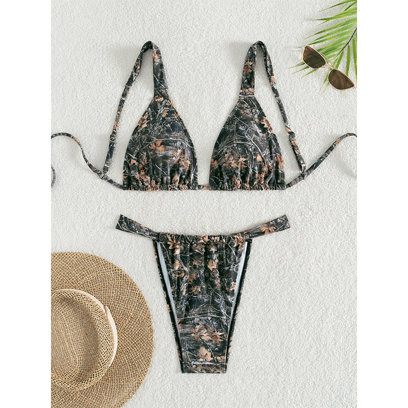 Damen Triangel-Bikini Set mit floralen Akzenten Echo Archiv