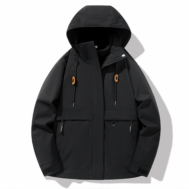 Herren Funktionsjacke mit verstellbarer Kapuze und praktischen Taschen Echoarchiv