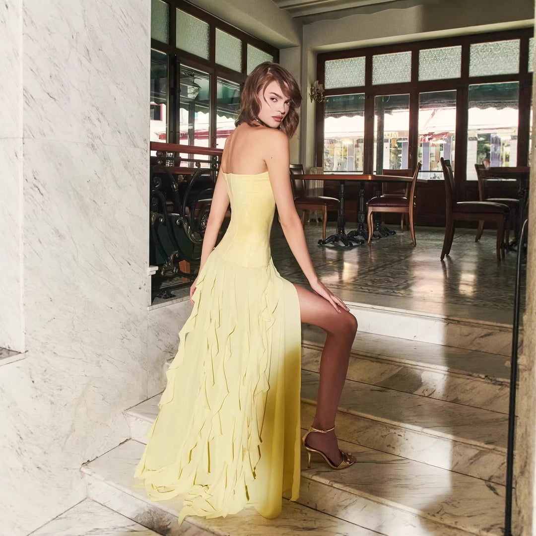 Damen Maxikleid mit Rüschen Echo Archiv