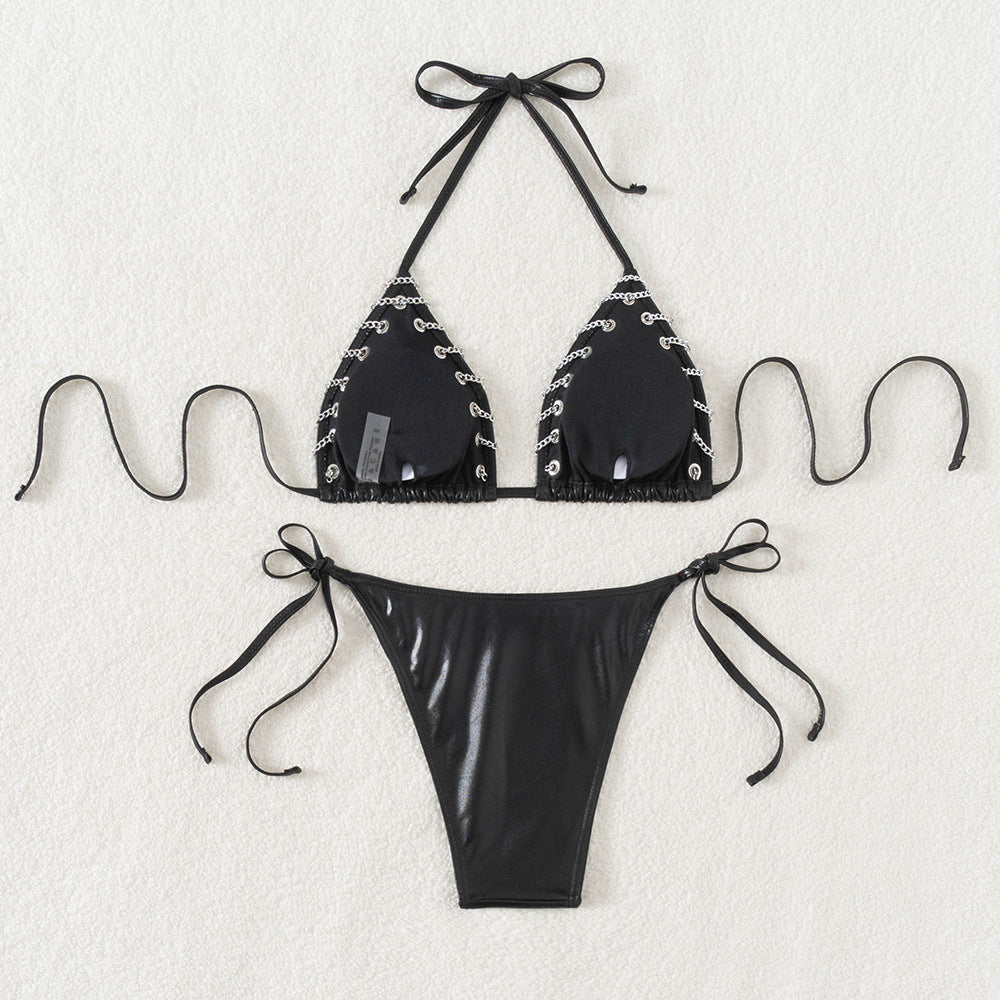 Damen verführerischer Triangel-Bikini mit detailverliebten Akzenten Echo Archiv
