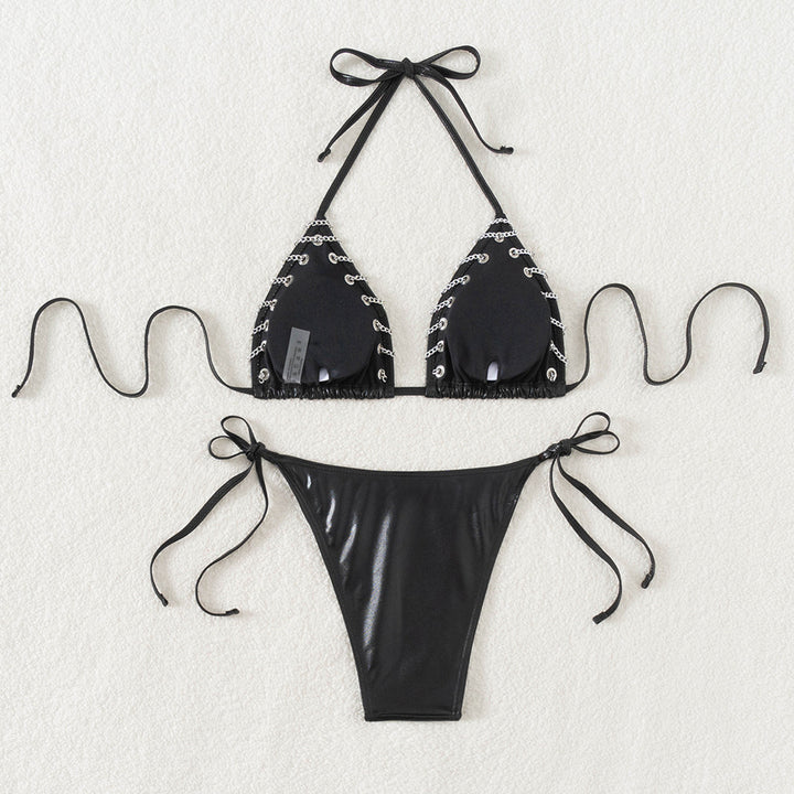 Damen verführerischer Triangel-Bikini mit detailverliebten Akzenten Echo Archiv