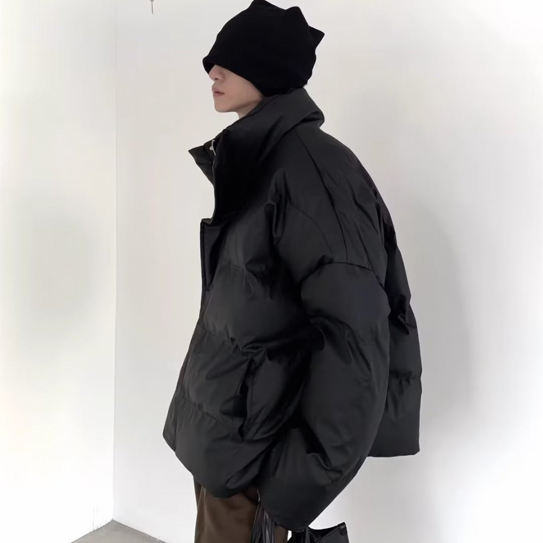 Unisex gefütterte Oversized-Jacke mit hohem Kragen Echoarchiv