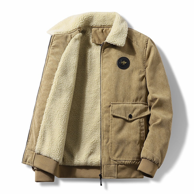 Herren Lässige Steppjacke mit Teddyfutter Echo Archiv