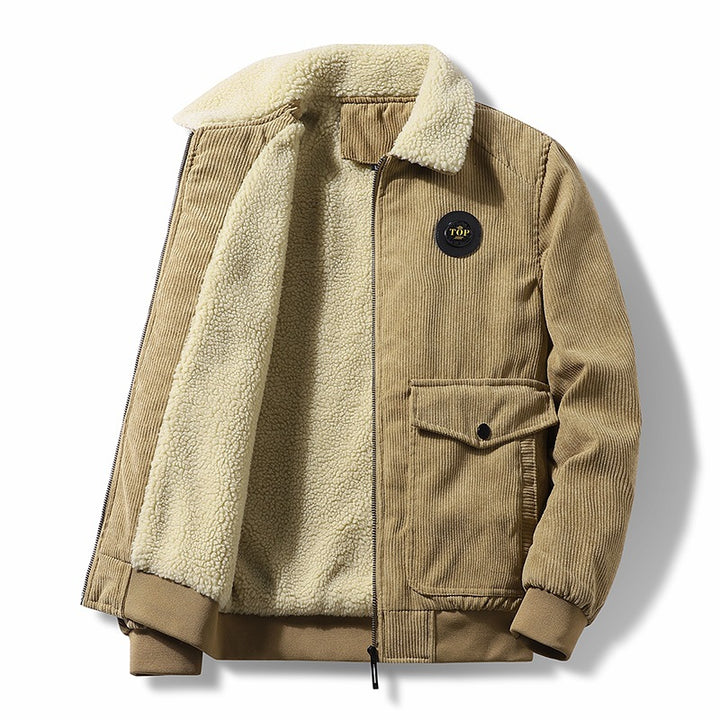 Herren Lässige Steppjacke mit Teddyfutter Echo Archiv