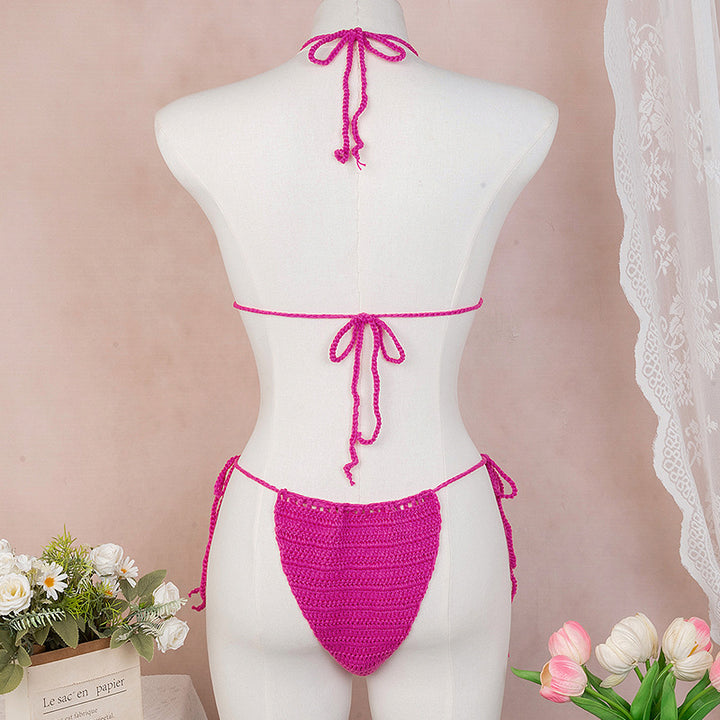 Damen Elegantes Häkel-Bikini-Set mit floralen Applikationen Echo Archiv