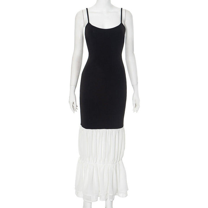 Damen Langarm Maxi-Kleid mit Rüschensaum Echo Archiv