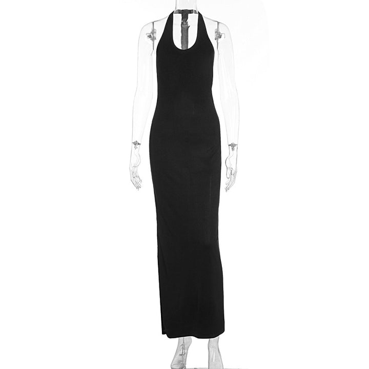 Damen Elegantes Maxikleid mit Halterneck und figurbetontem Schnitt Echo Archiv