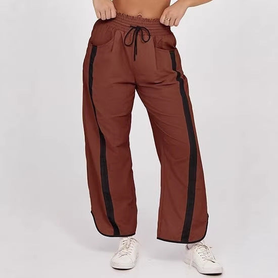 Damen lockere Sporthose mit elastischem Bund und Kontraststreifen Echo Archiv
