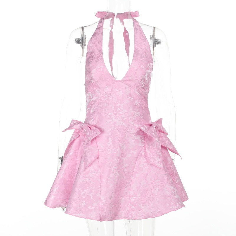 Damen verspieltes Cocktailkleid mit Schleifenapplikationen Echo Archiv
