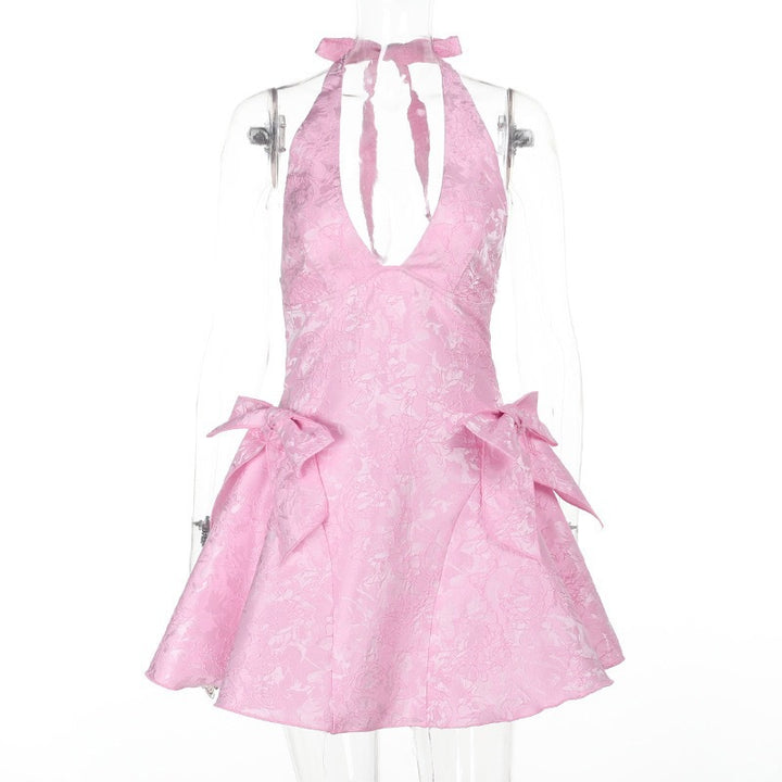 Damen verspieltes Cocktailkleid mit Schleifenapplikationen Echo Archiv