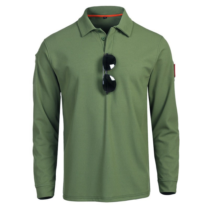 Herren funktionales Langarm-Polohemd Echoarchiv
