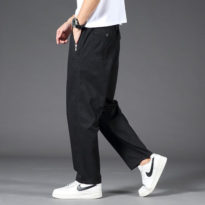 Herren Weite Relaxed-Chinohose mit geradem Bein & elastischem Komfortbund Echoarchiv