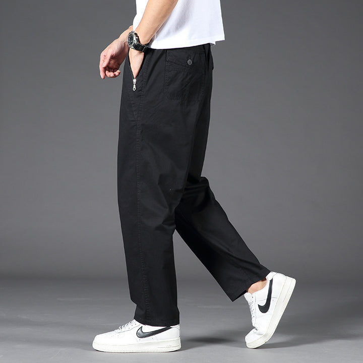 Herren Weite Relaxed-Chinohose mit geradem Bein & elastischem Komfortbund Echoarchiv