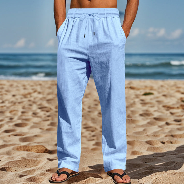 Herren lässige Strandhose mit elastischem Bund und praktischen Seitentaschen Echoarchiv