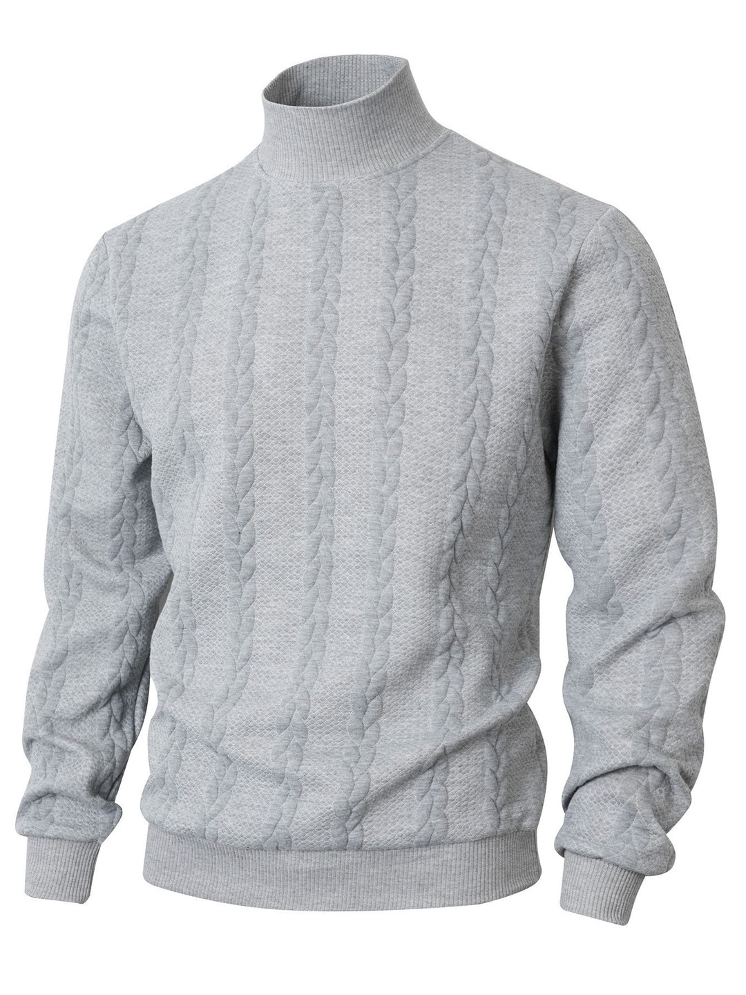Herren modischer Pullover mit strukturiertem Stehkragen Echoarchiv