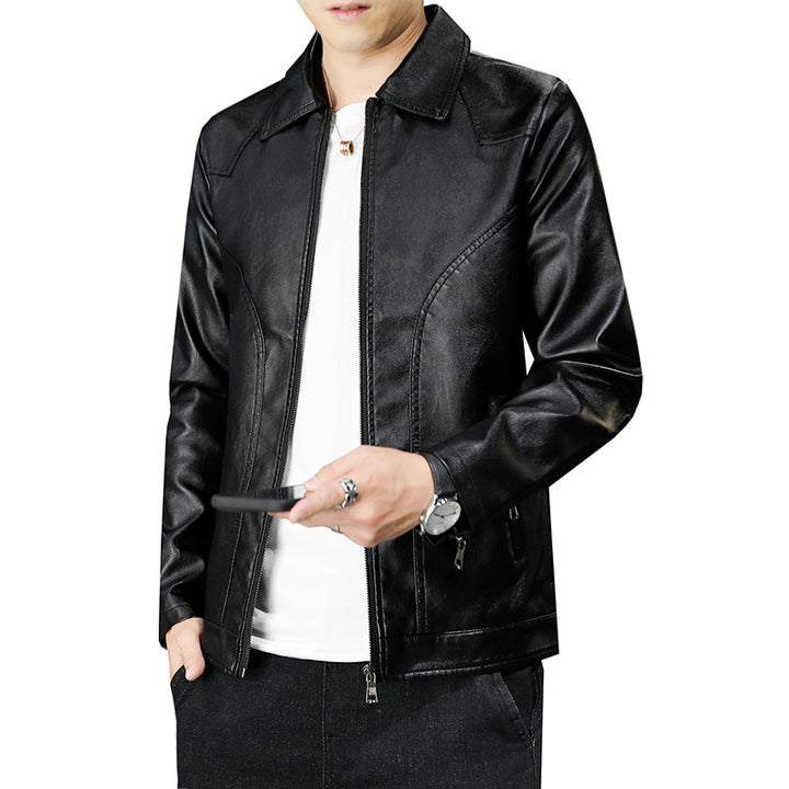 Herren Lederoptik-Zipblouson mit wärmender Teddyinnenlage und minimaler Nahtführung Echoarchiv