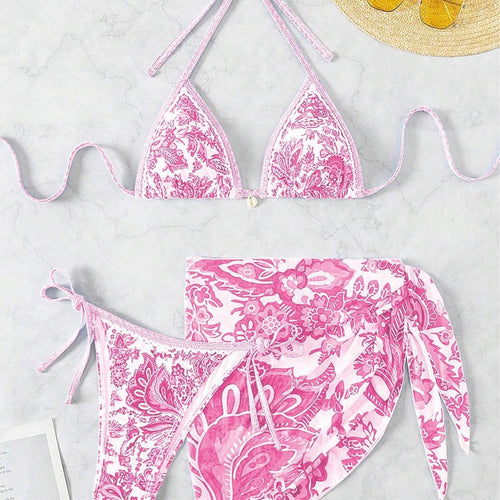 Damen Triangel-Bikini-Set mit elegantem Wickelrock Echo Archiv