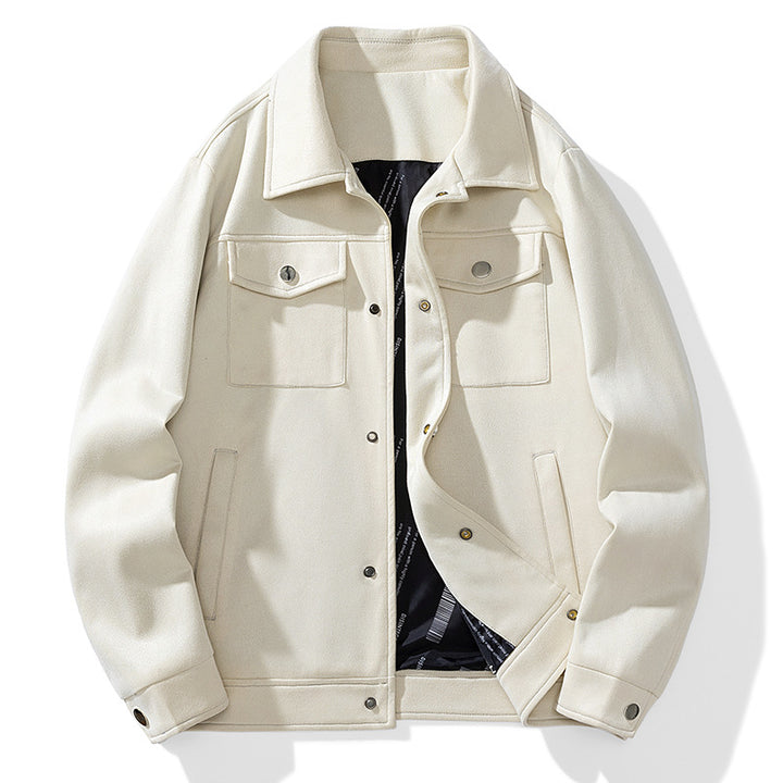 Herren Overshirt aus Kunstleder mit Hemdkragen und Pattentaschen Echo Archiv