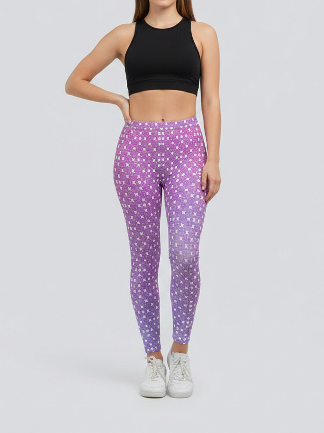 Damen Sportleggings mit stylischem Sternen-Design und hohem Bund Echo Archiv