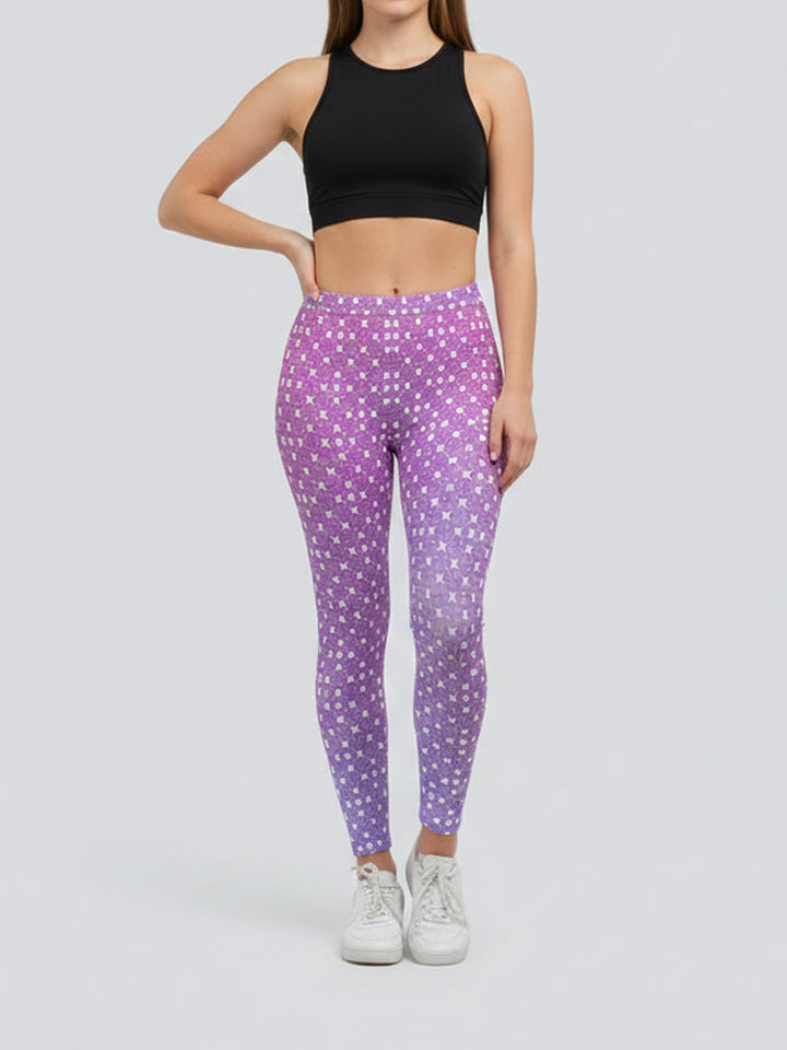 Damen Sportleggings mit stylischem Sternen-Design und hohem Bund Echo Archiv