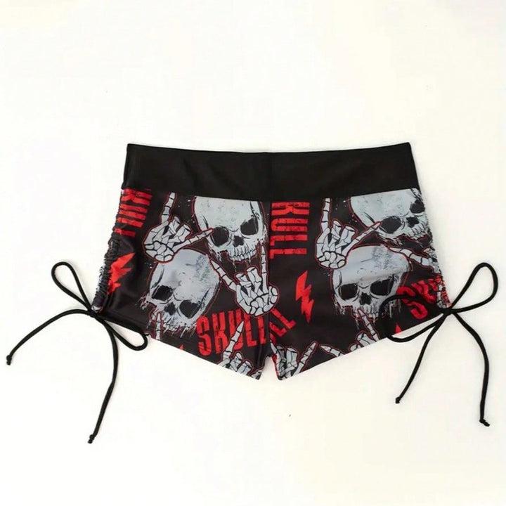 Damen Bikini-Set mit tiefem V-Ausschnitt und kontrastierenden Shorts Echo Archiv