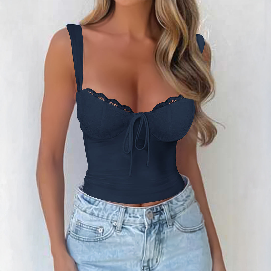 Damen Spitzen Trägertop mit raffiniertem Knoten-Design Echo Archiv